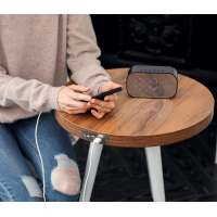 Modern luxury usb mobile phone charging bedroom bedside table smart coffee table with USB interface solid wood desk with battery