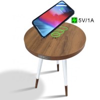 2020 Adjustable Height Smart Table Wooden Wireless Charging Coffee Table for Indoor Outdoor Using