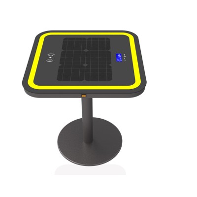 Smart Multifunction Outdoor Solar Charging Coffee Table 2020 with Led Mobile Phone Blue-tooth Controller