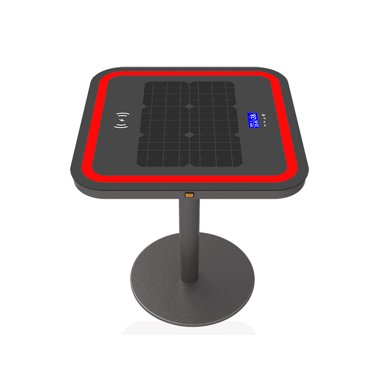 Multi Function Table Solar Power Wireless Usb Table Charging Station with Ring Light