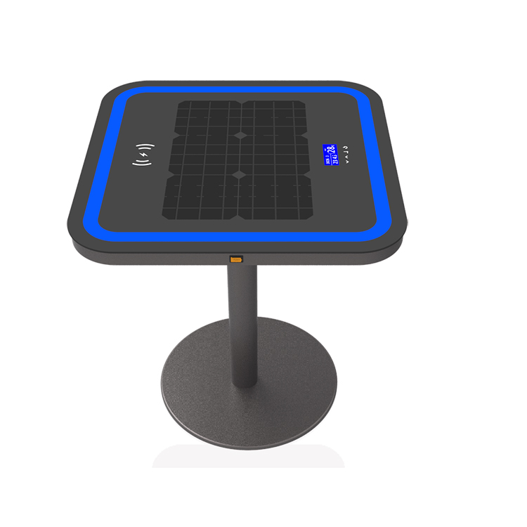 Solar Charging Led Embedded Light Mobile Phone Multifunction Outdoor Wireless Charging Table with Ring Lamp and Blue-tooth